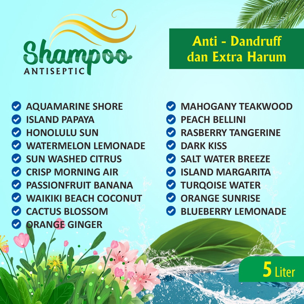 Shampoo Anti Dandruff Extra Harum Original Aroma Body&amp;Bath Kemasan 5 Liter Jerigen