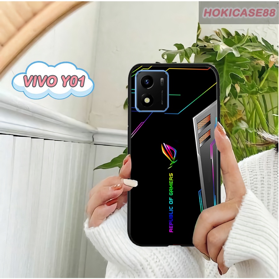 Case Vivo Y01 2022 - Case Gllosy Gaming ROG - Kesing Vivo Y01 - Case Kilau - Hardcase Fullprint for 