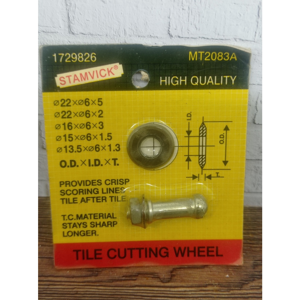 Tile Cutting Wheel,Mata Alat Potong Keramik merk Stamvick