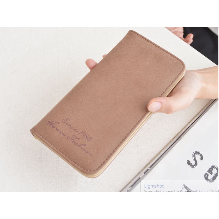dompet panjang wanita tipis kulit matte model korea terbaru rerto G7F3 high quality korean tipis ori