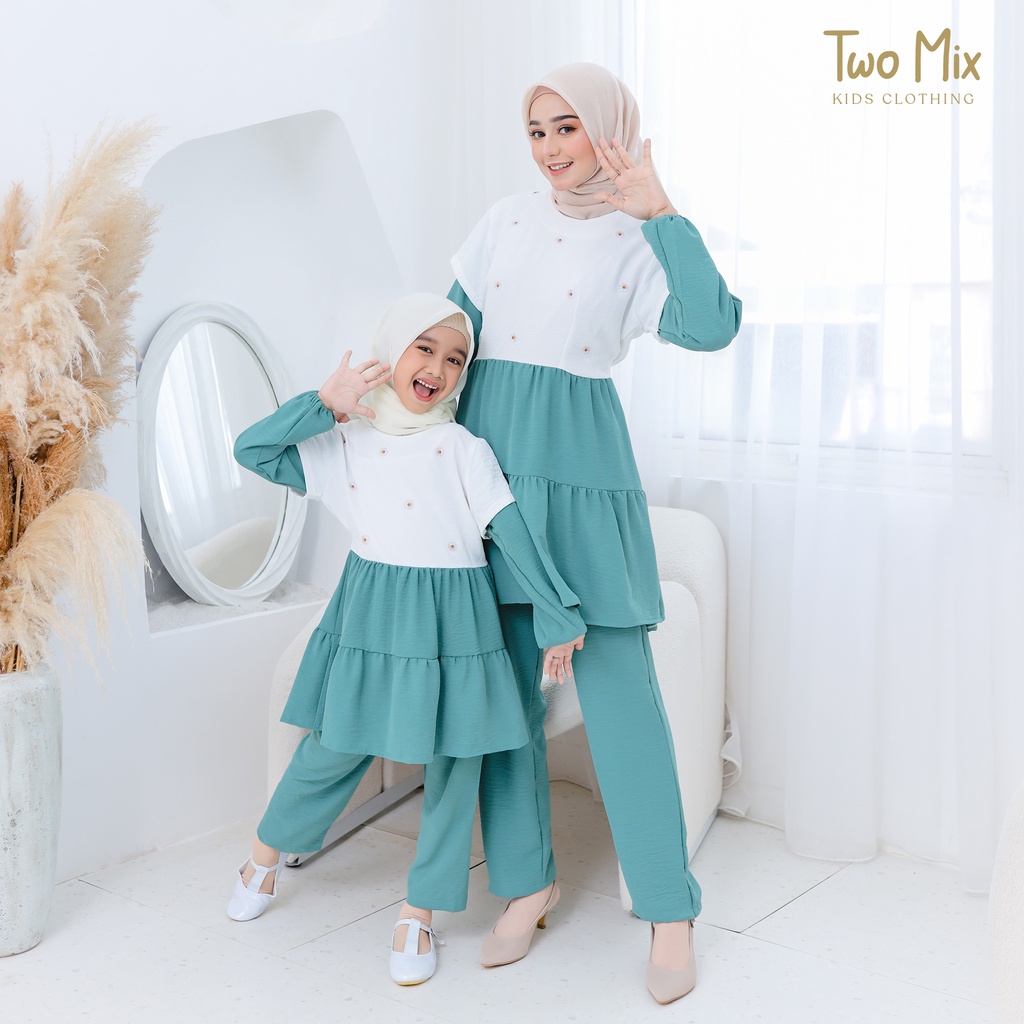 Two Mix - Raya Set Collection 2025 - Setelan Baju Gamis Anak Perempuan Lebaran Ramadhan HARGA SATUAN