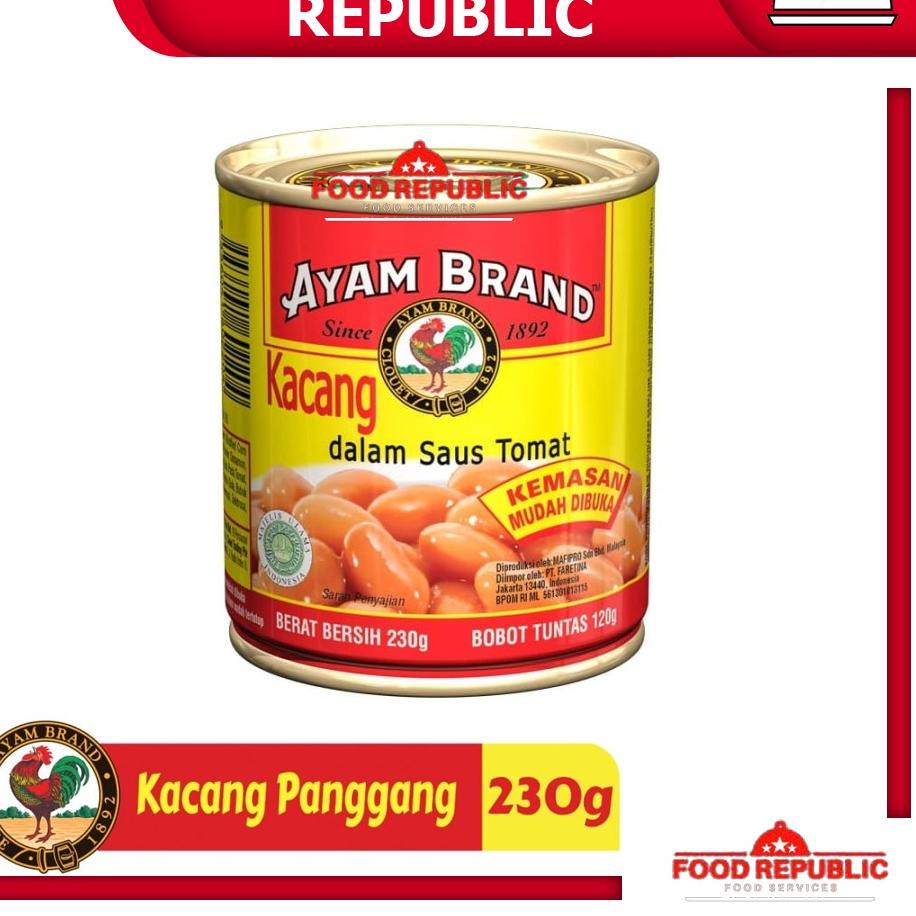 Buruan pesan AYAM BRAND BAKED BEANS 230 GR KACANG SAOS TOMAT HALAL TOMATO PASTE