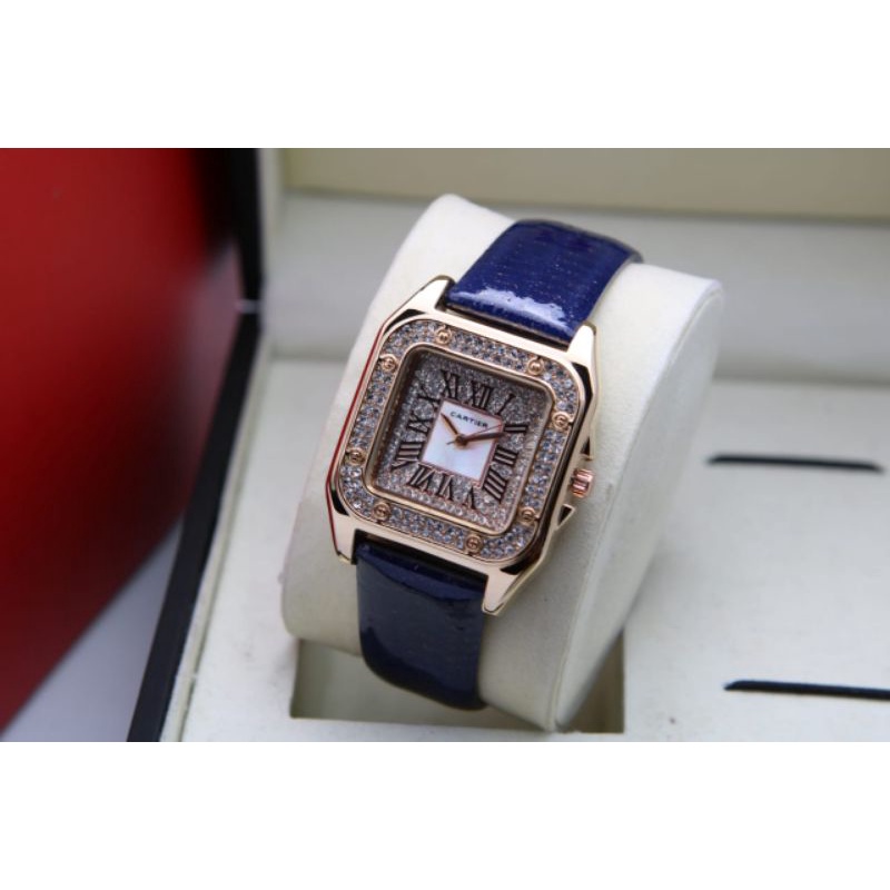 Jam Tangan Wanita Cartier Kulit / Jam Tangan Import