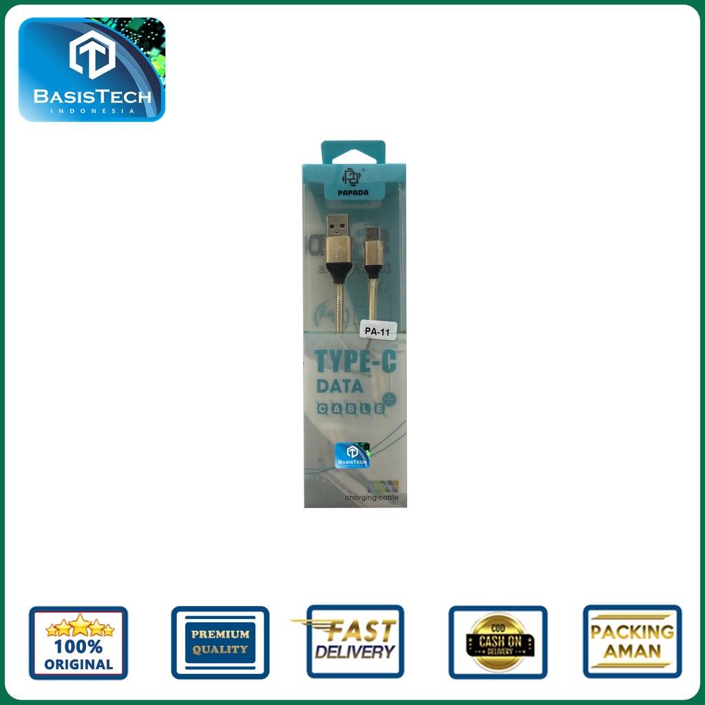 KABEL CHARGER TYPE C HI SPEED FAST CHARGING PAPADA PA-11