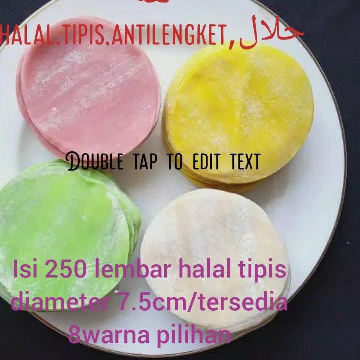 

◄ Kulit dimsum/gyoza/pangsit/siomay/mandu /kuitiou halal isi 250/diameter 7.5cm tipis halal siomay lembut gyoza,suikiaw 7.5cm 1 KG halal antilengket isi 200lembar +50 ♡