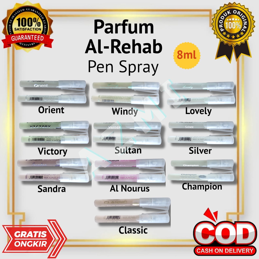 DISKON Termurah Parfum AL Rehab AlRehab PEN Spray 8ML , Al Rehab Original Asli Arab Saudi !!!