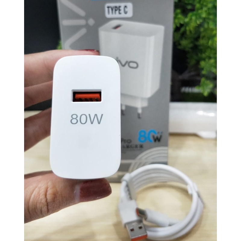 Travel Charger Vivo V25 Pro 80watt Micro Dan Type C Super fast Charging BY SMOLL