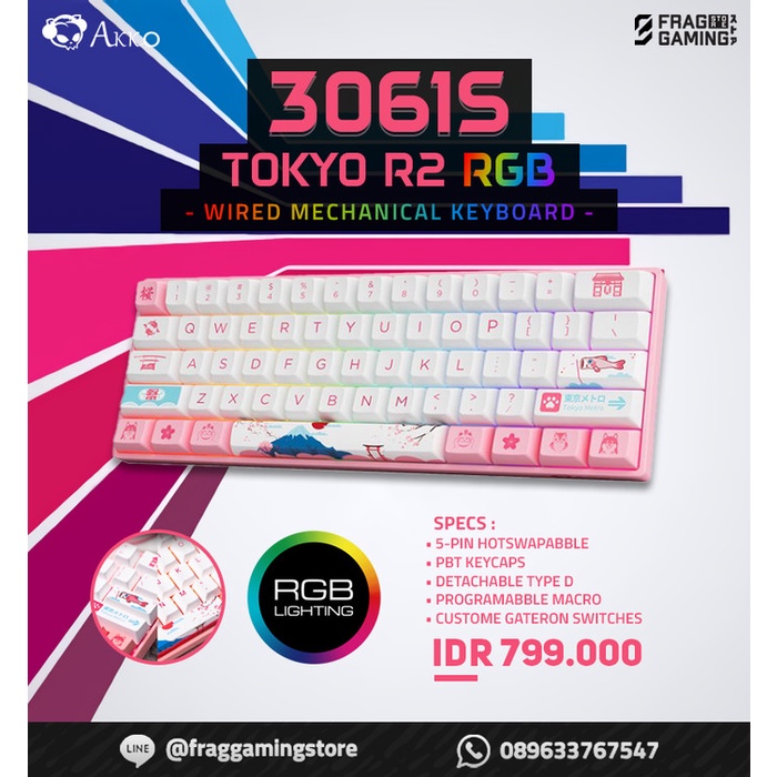 Best Seller Akko 3061S Tokyo R2 Osa Profile Rgb - Gaming Keyboard