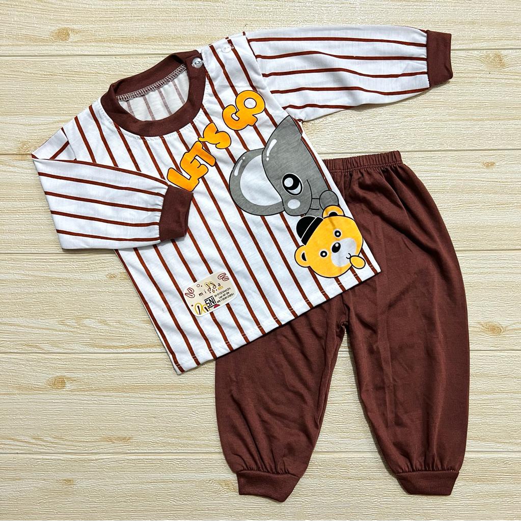 COD setelan piyama anak laki-laki panda usia 0-12 bulan / pakaian baju tidur bayi / baby alicia