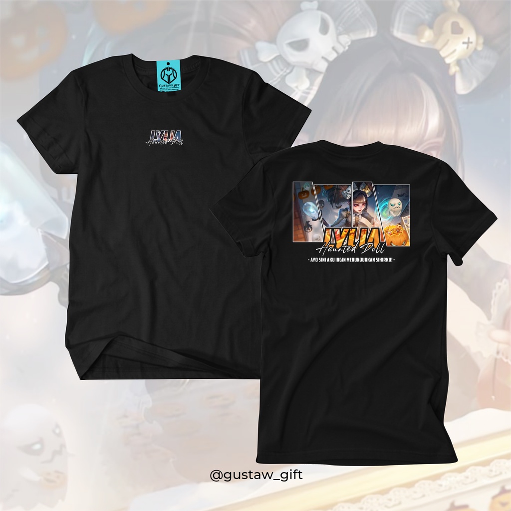 GG T-Shirt LYLIA Skin Haunted Doll Mobile Legends Kaos Custom Katun Slim-fitting