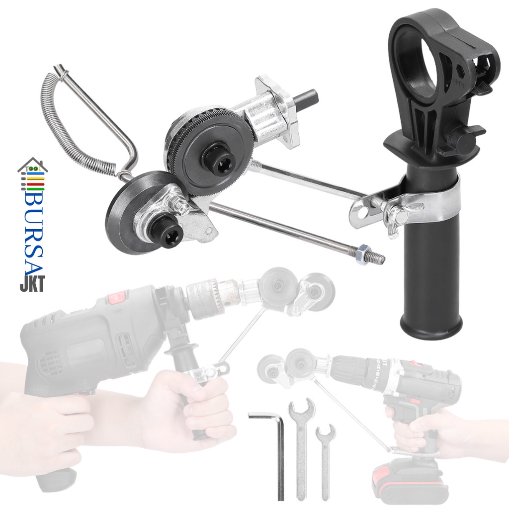 PEMOTONG PLAT MATA BOR ADAPTOR DRILL PLATE CUTTER + HANDLE