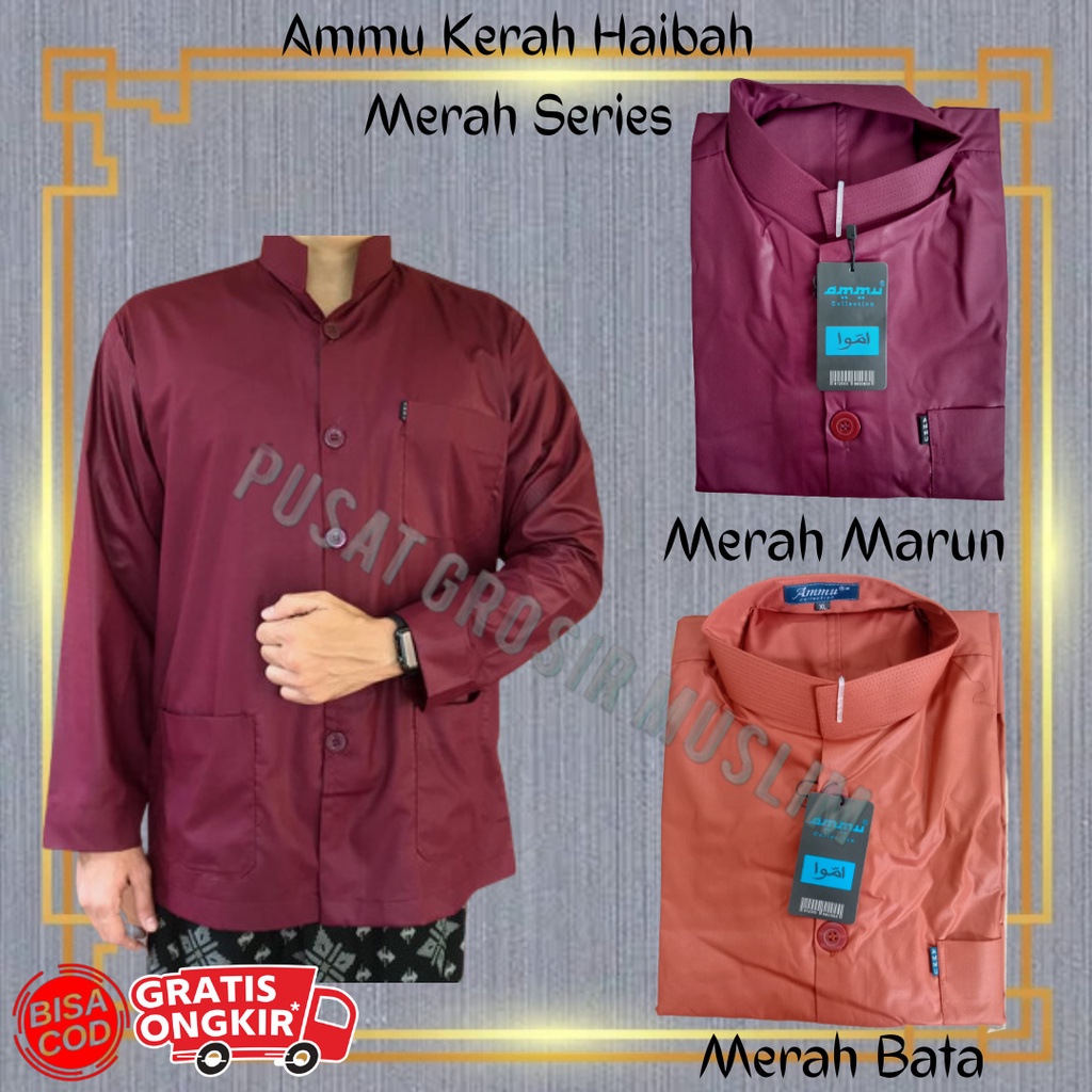 Promo Baju Koko Ammu  Haibah ukuran M, Size M Terlengkap dan Termurah