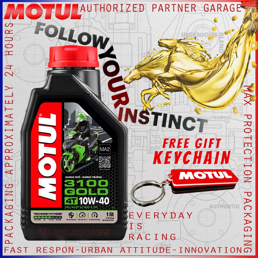 MOTUL 3100 GOLD 4T VARIANT 10W40 800ML &amp; 1000ML ORIGINAL 100%