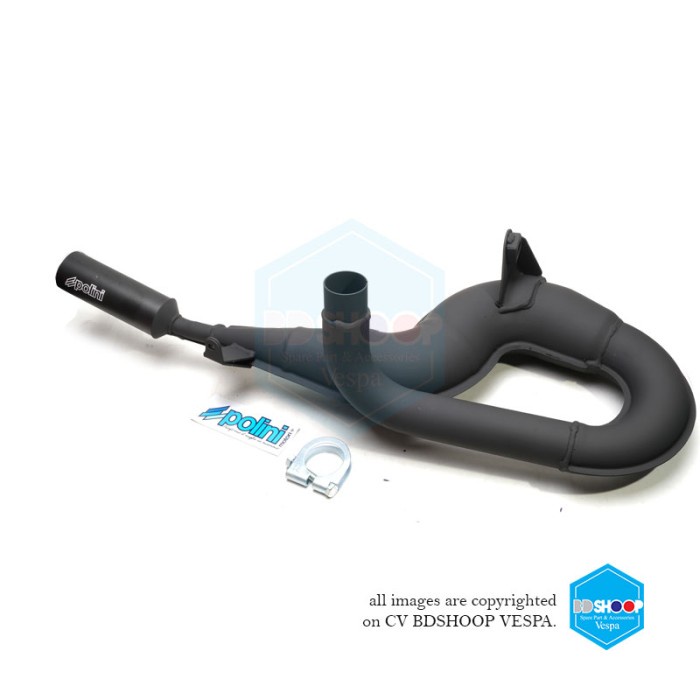 Knalpot Racing Black Series Vespa Polini Px Sprint Excel Exclusive 150