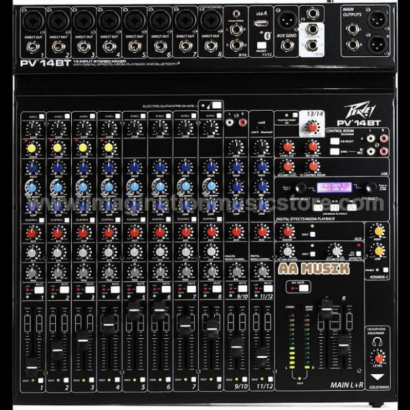 MIXER PEAVEY PV14BT BLUETOOTH ORIGINAL 14 CHANNEL PV 14 BT