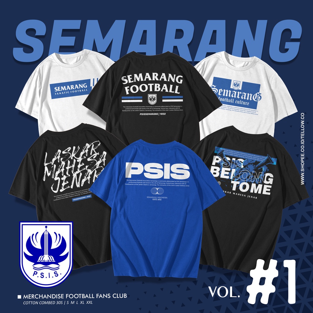 Tshirt Kaos suporter PSIS Semarang Laskar Mahesa Jenar