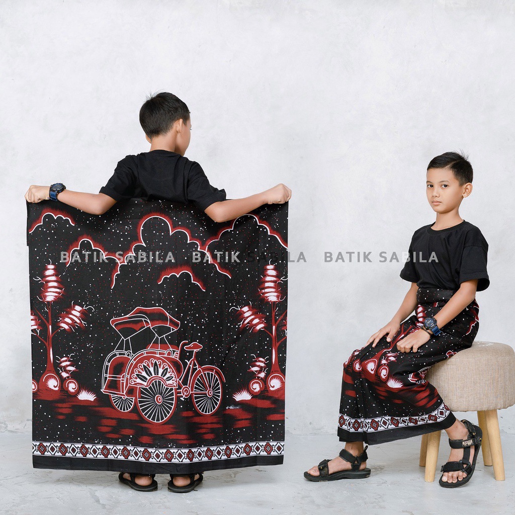 Sarung Batik Anak Motif Becak