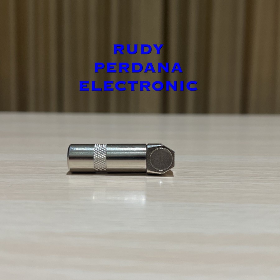 JACK AKAI 6.5MM 6.5 MM MALE COWOK MONO L BESI SILVER GITAR BASS KEYBOARD