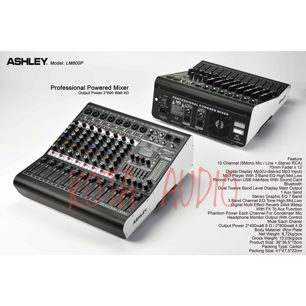 POWER MIXER ASHLEY LM400P / LM 400P / LM 400 P USB PC SOUNDCARD