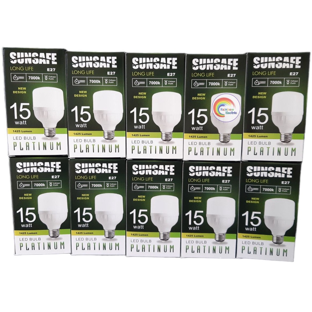 Paket 10 Pcs SUNSAFE Platinum Lampu LED Capsule 15 Watt