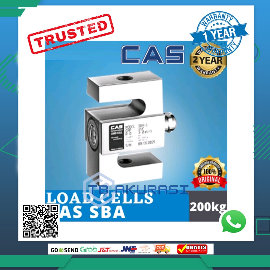LOAD CELL SBA200KG/ LOAD CELL CAS BSA 200KG New Original Garansiv