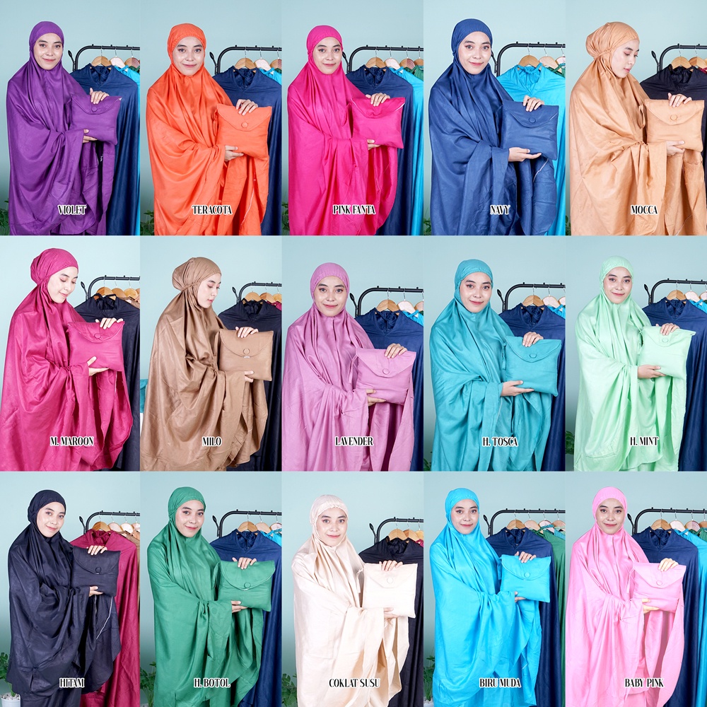 Mukena Jumbo Bali Premium ZMT05 Mukena Travel Bahan Rayon Premium Halus Cocok Untuk Kado