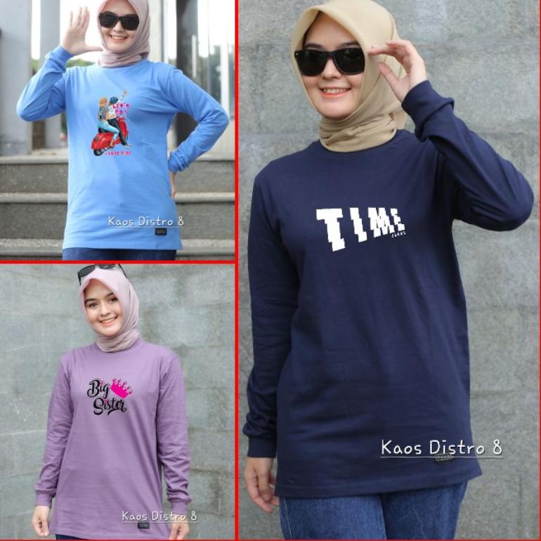 SIAP KIRIM Kaos Lengan Panjang Kaos Hijab Wanita Bahan Tebal Zolaqu Style Atasan Muslimah