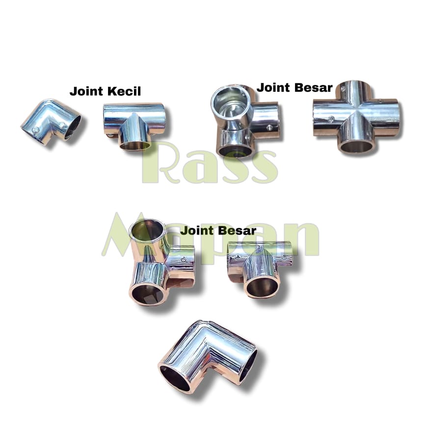Sambungan Pipa Bulat Bahan Besi untuk Pipa SS & Aluminium ukuran 1" inch 2,5cm Joint T L K3 K4 +