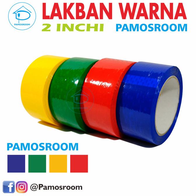 

Lakban Warna 2inch 48mm 90 Yard Opp Merah Hijau Kuning Biru