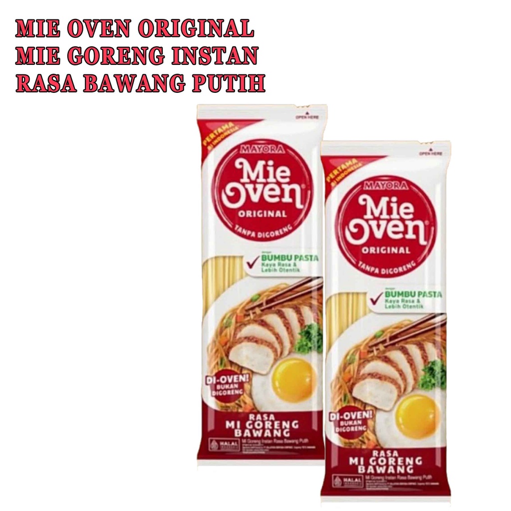 Mie Goreng Instan* Mie Oven Original* Rasa Bawang Putih* 71g