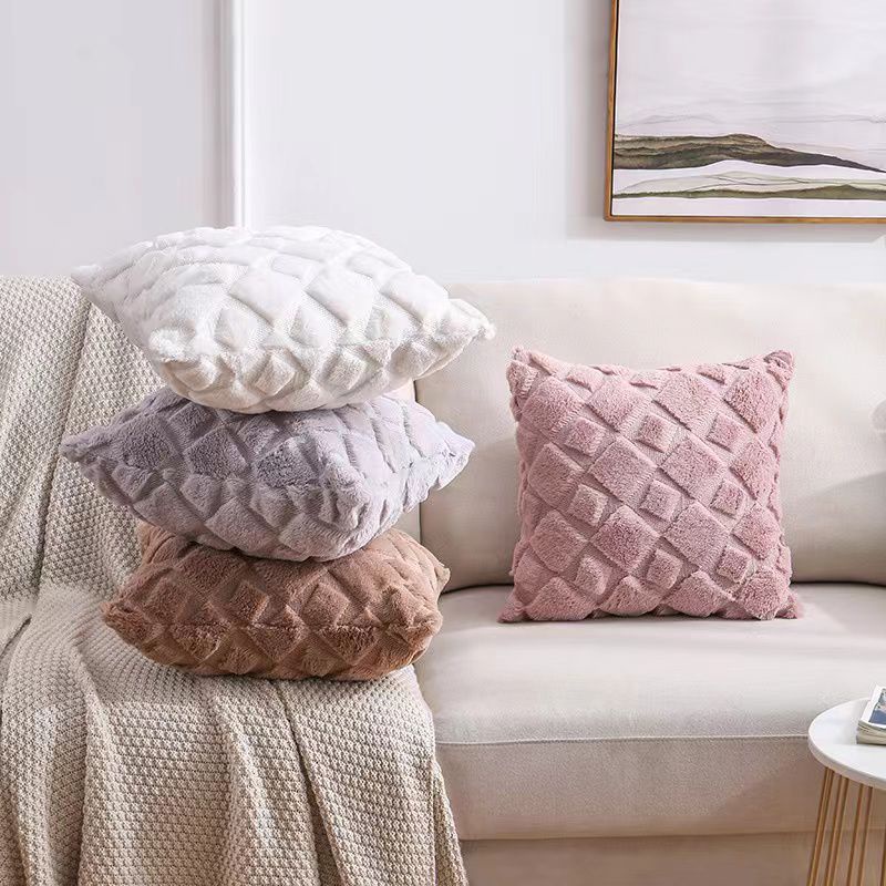 Nordic Pillow Cushion Cover / Sarung Bantal Sofa Kursi Tebal Premium Bludru Bulu Halus 2 Sisi