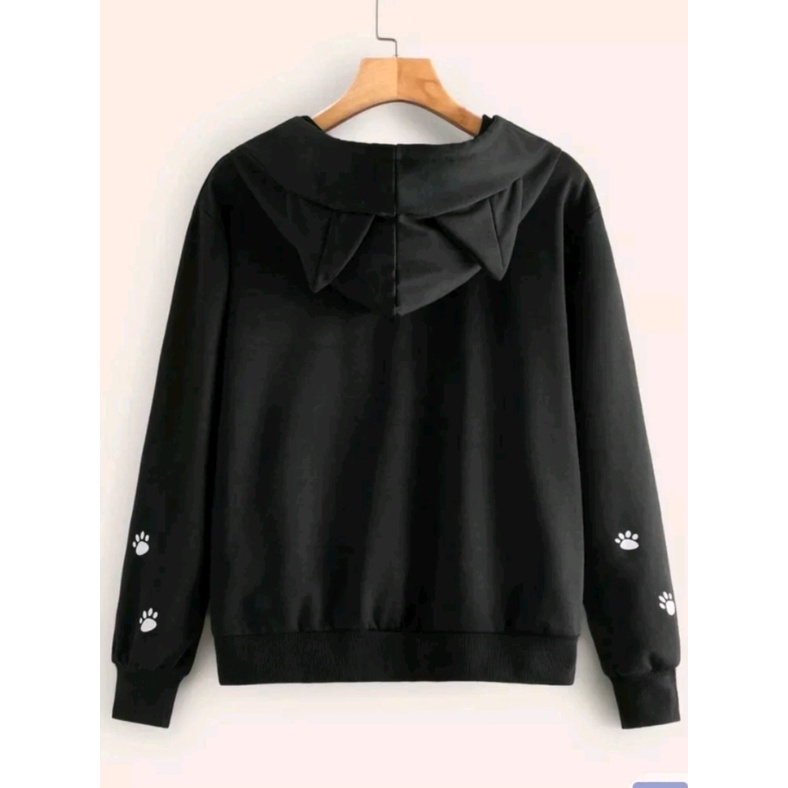 MIAU CAT HOODIE SWEATER WANITA OUTERWEAR JACKET CUTE ALA KOREAN FASHION TERBARU ATASAN LUCU