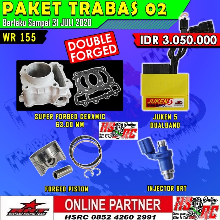 Obral Paket Trabas Bore Up Brt Yamaha Wr 155 R Xsr Ecu Noken R15 Vva