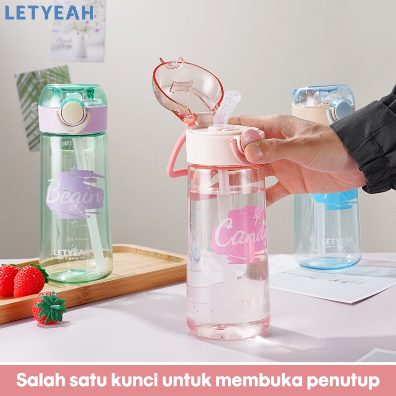 letyeah botol air minum lucu portable/570ml tempat air minum anak/ botol minum BPA free