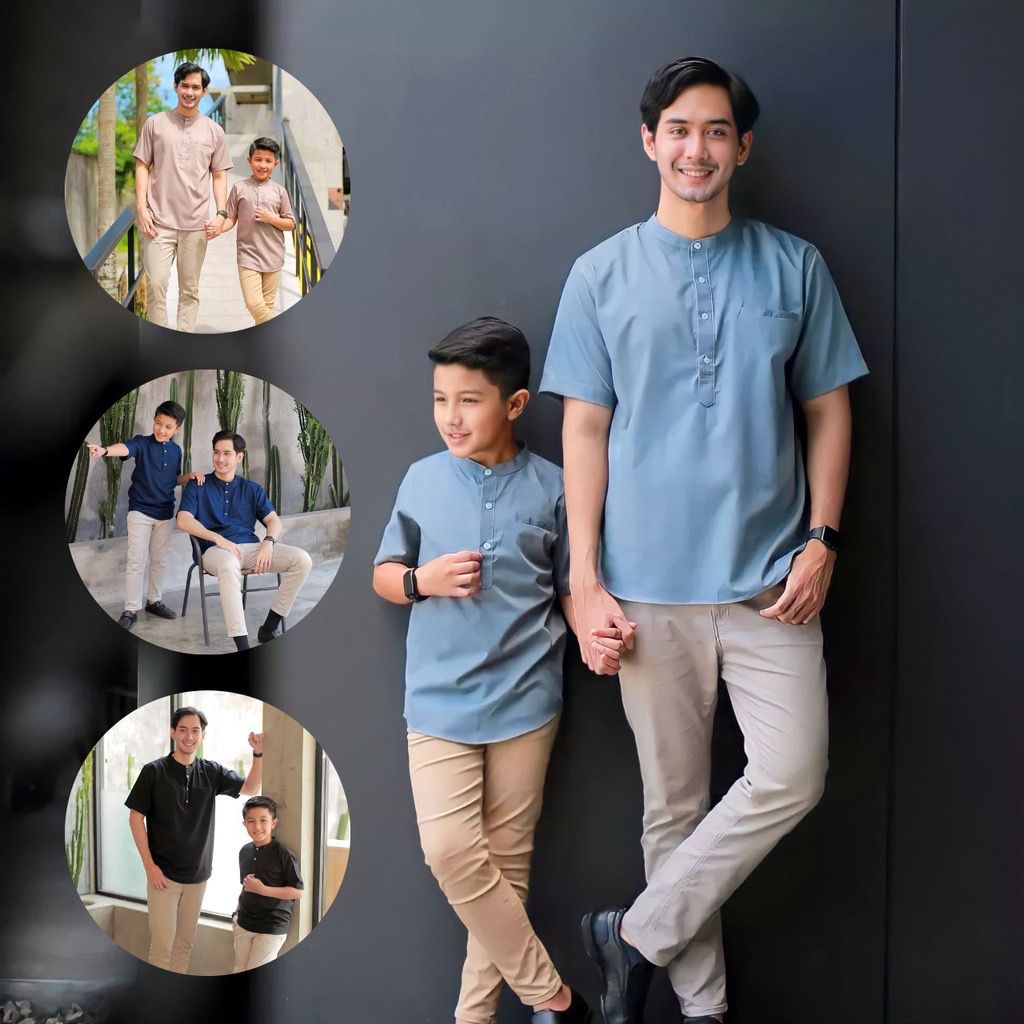 Baju koko couple ayah dan anak laki laki terbaru terlaris 2023