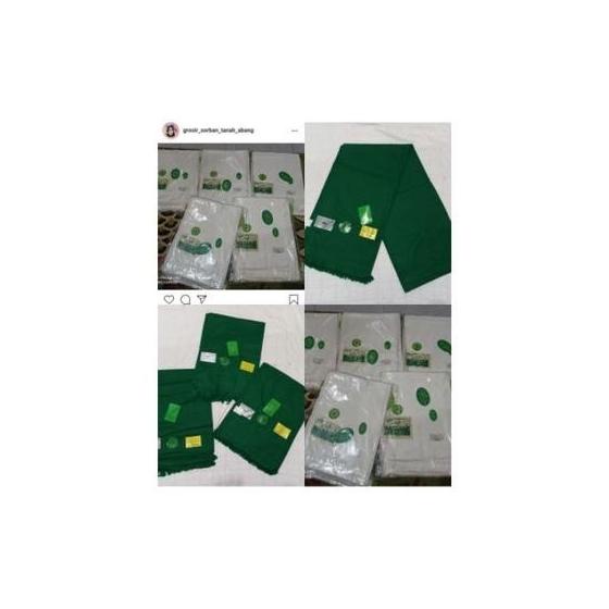 SORBAN LOHI SORBAN KASHMIRI LOHI POLOS HIJAU DAN PUTIH IMPOR EL09I09A82L