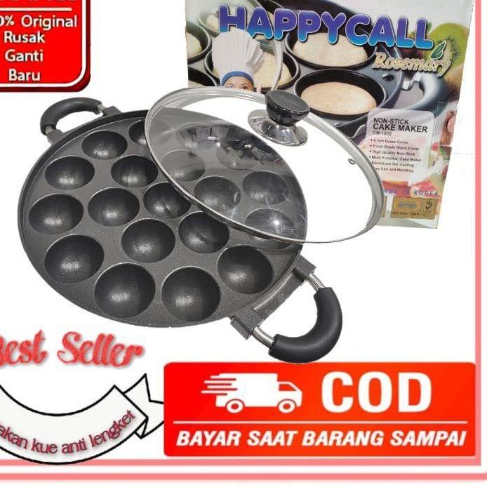 ⅍ Cetakan Kue Takoyaki Teflon 19 Lubang Cekung Snack Maker Pentol Goreng Teflon Tebal Anti Lengket ♗