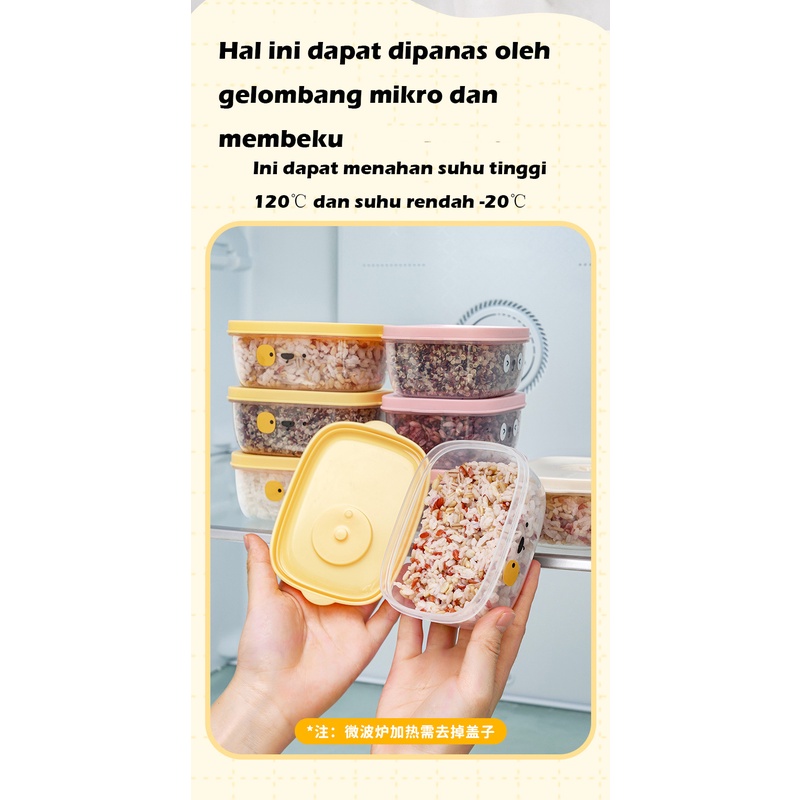 Mi.more Kotak Penyimpanan Makanan Cute / Fresh Keeping Box / Kotak penyimpanan Plastik / Rice Packing Box