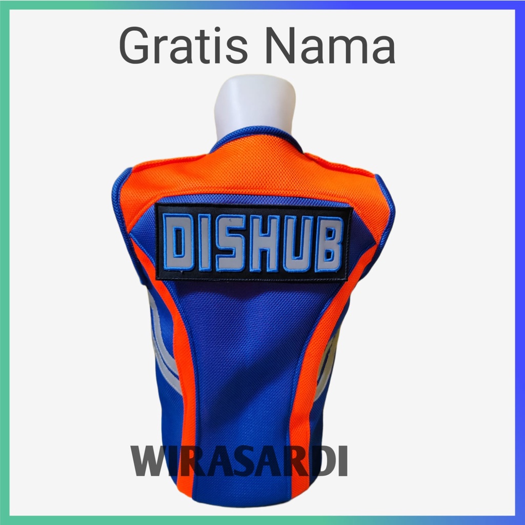 ROMPI DISHUB BAHAN DOUBLE MESH VARIASI ORANGE DAN BIRU/ROMPI KEMENHUB/ROMPI KEMENDIKHUB/ROMPI DISHUB TERBARU