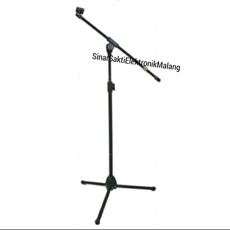 Stand Microphone Maruni Tempat Mic Holder Panjang Lantai Berdiri Tripod Mik