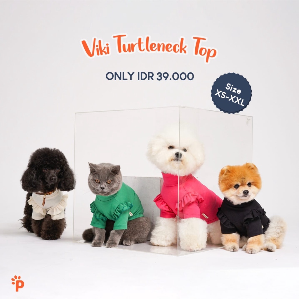 Pawlovin - Baju Kucing &amp; Baju Anjing Viki Turtleneck Top