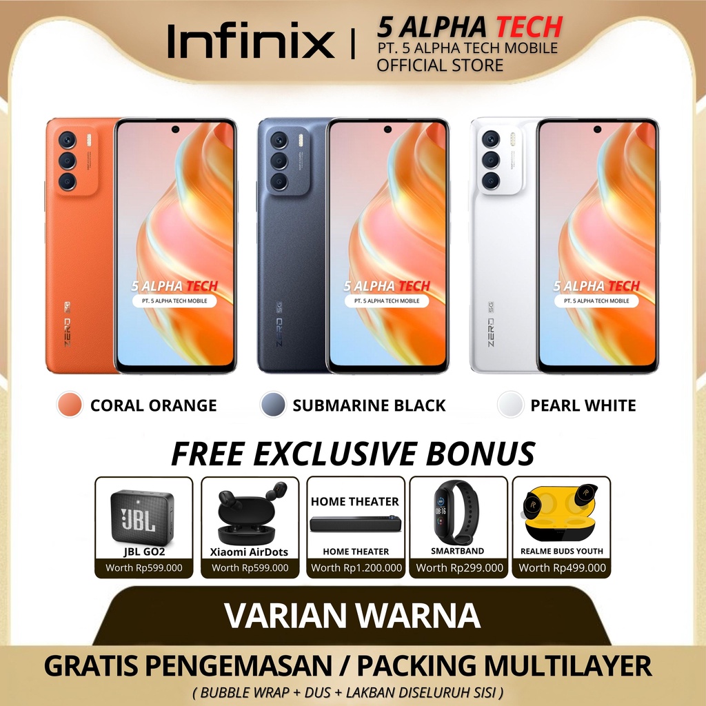 INFINIX ZERO 5G 2023 NFC 13/256GB ( 8GB + 5GB EXTENDED RAM ) GARANSI RESMI INFINIX