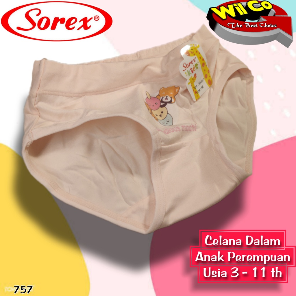 K757 - CELANA DALAM ANAK WANITA SOREX USIA 3 - 11 TH SIZE M-XL