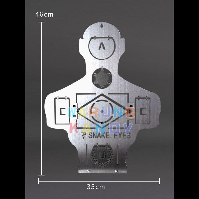 Shooting Target / Sasaran Tembak Logam + Kaki - NOT NERF