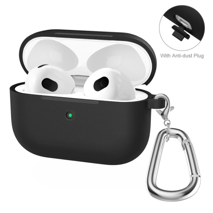 SS188 - ORIGINAL ENKAY SHOCKPROOF SILICONE KEYCHAIN CASE AIRPODS 3