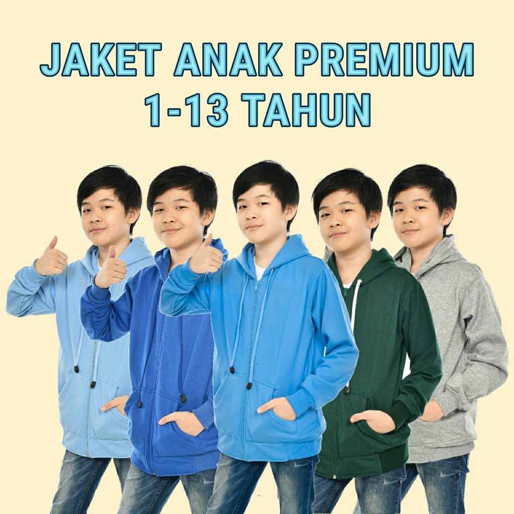 Hoodie Zipper Anak Laki Laki Perempuan 1 2 3 4 5 6 7 8 9 10 11 12 Tahun Jaket Cowok Cewek Laki-Laki Tebal Murah Import Terbaru