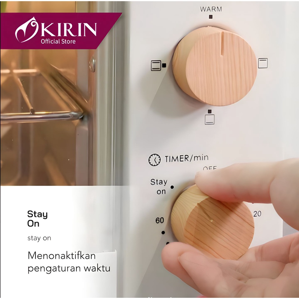 Kirin Oven Listrik Wide Body 35 Liter KBO 350WB KBO350 WB Pemanggang