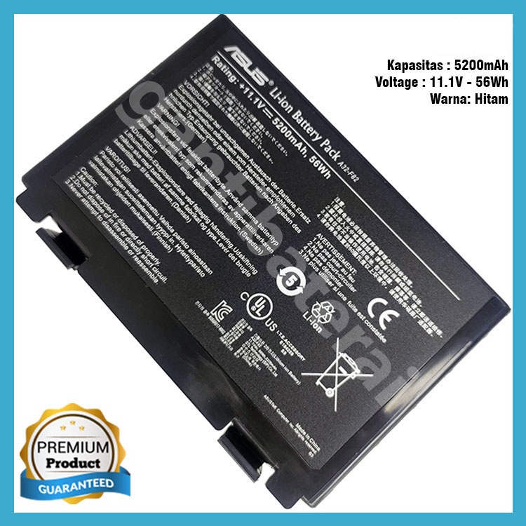 Baterai Asus F52 F82 K40 K40E K40IJ K40A K40IN K40S A32-F52 A32-F82