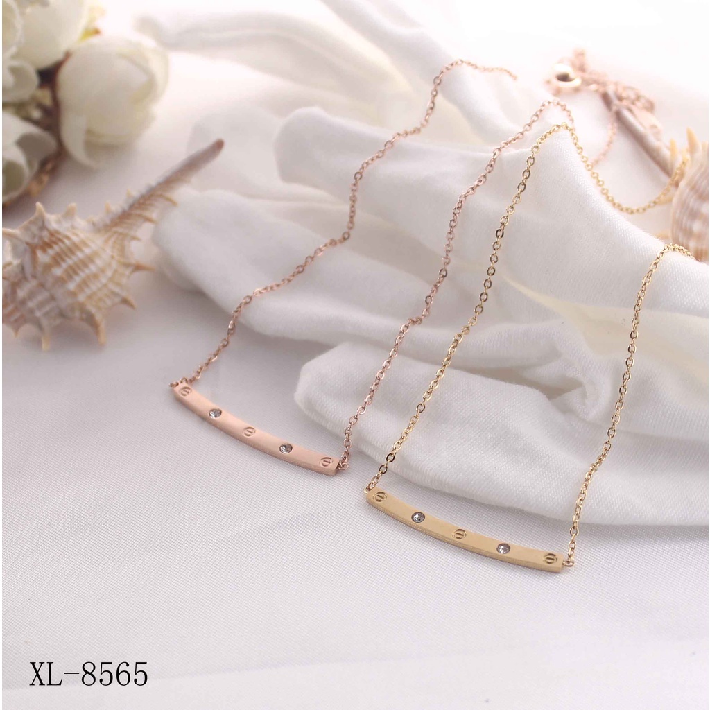 Kalung Titanium Permata Perhiasan Fashion  8565