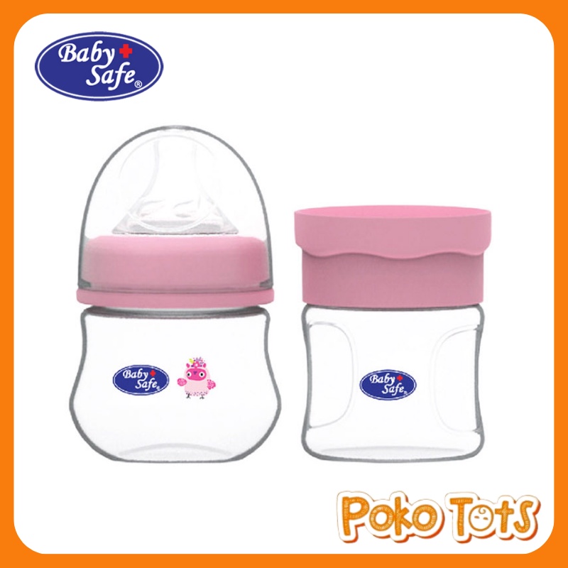 Baby Safe Feeding Bottle &amp; Food Container 150ml Isi 2pcs Botol Susu &amp; Wadah Susu Bayi WHS